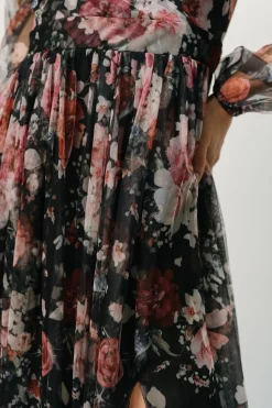 Clearance Baltic Born Desiree Tulle Maxi Dress | Black + Berry Black+Berry
