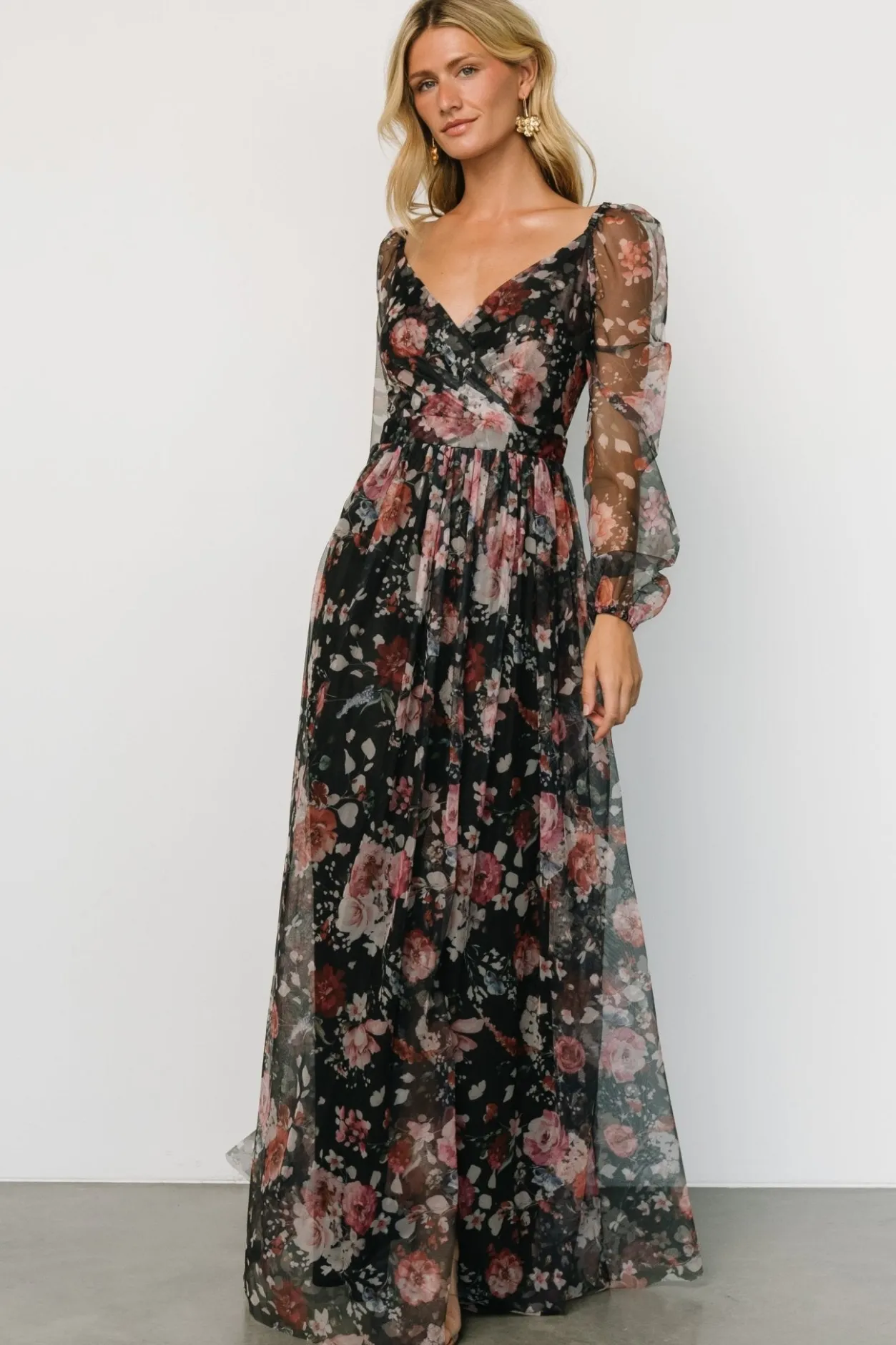 Clearance Baltic Born Desiree Tulle Maxi Dress | Black + Berry Black+Berry