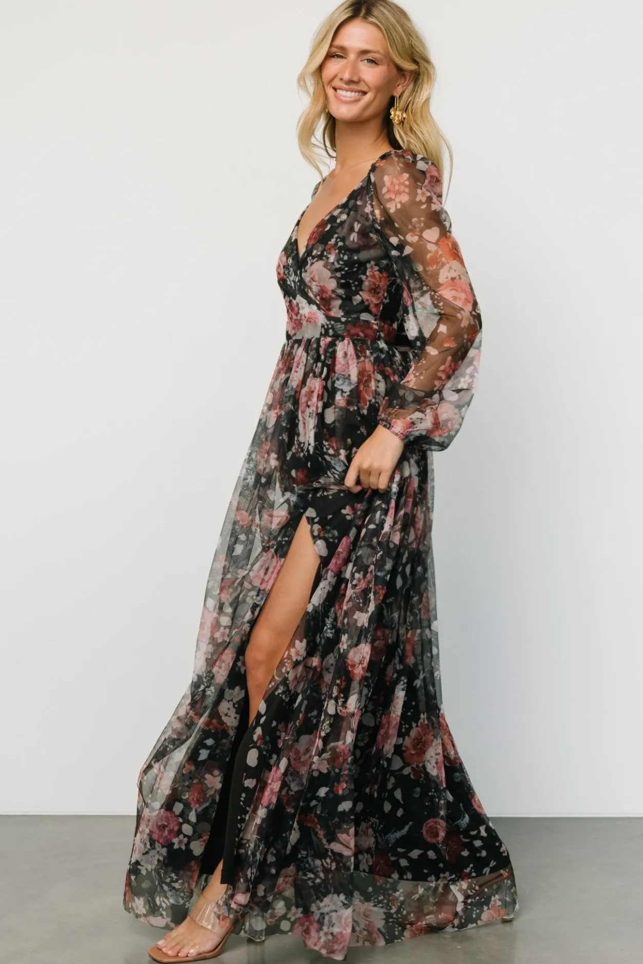 Clearance Baltic Born Desiree Tulle Maxi Dress | Black + Berry Black+Berry
