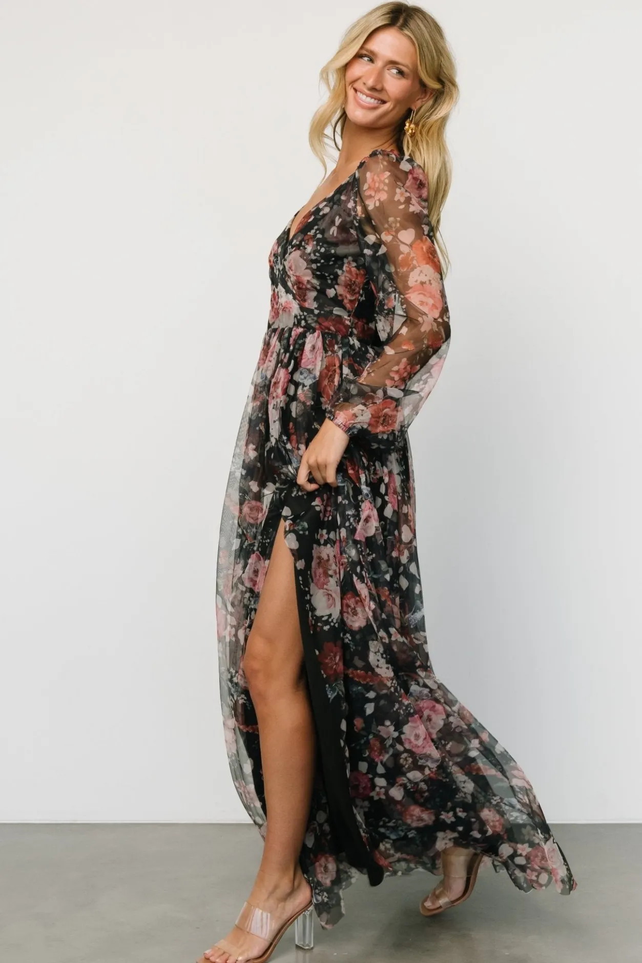Clearance Baltic Born Desiree Tulle Maxi Dress | Black + Berry Black+Berry