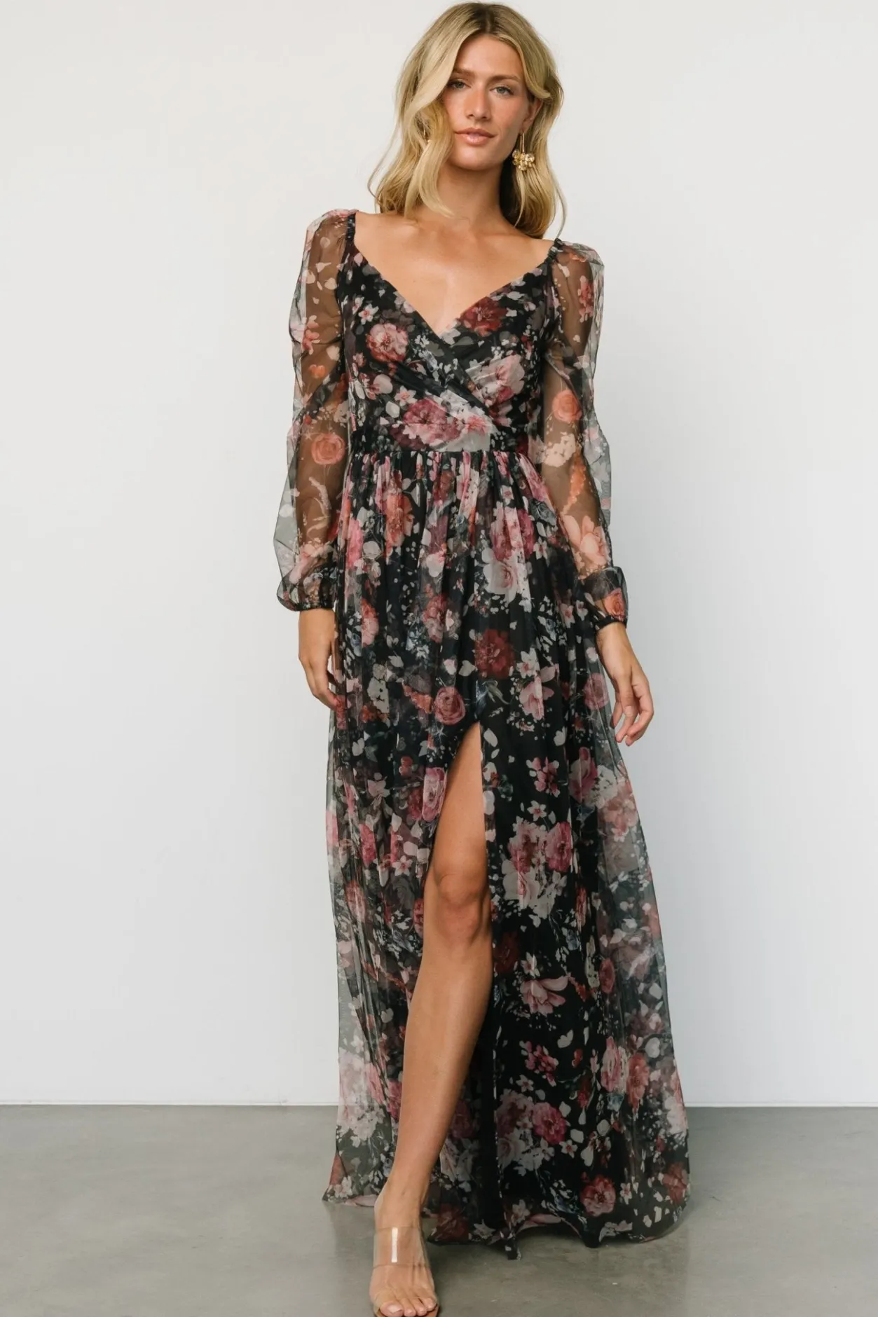 Clearance Baltic Born Desiree Tulle Maxi Dress | Black + Berry Black+Berry