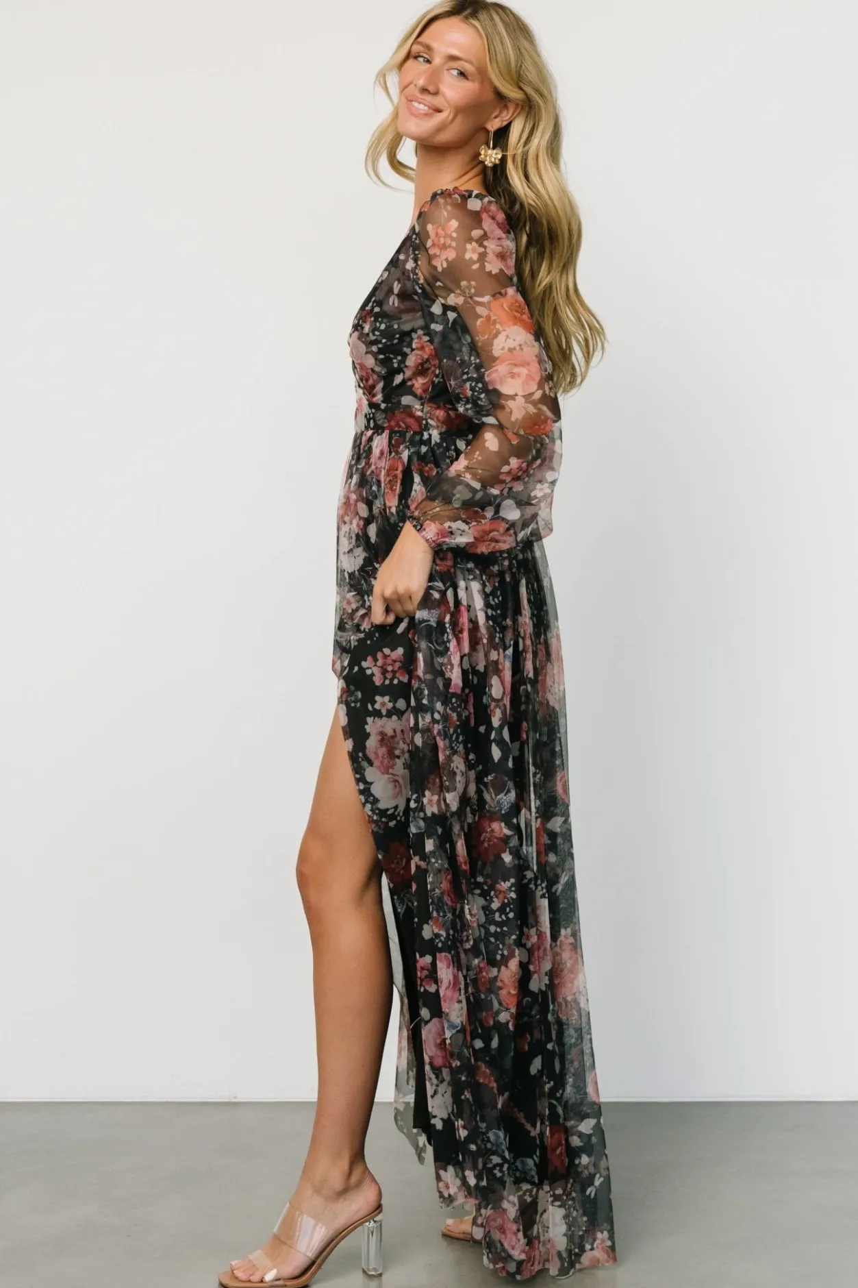 Clearance Baltic Born Desiree Tulle Maxi Dress | Black + Berry Black+Berry