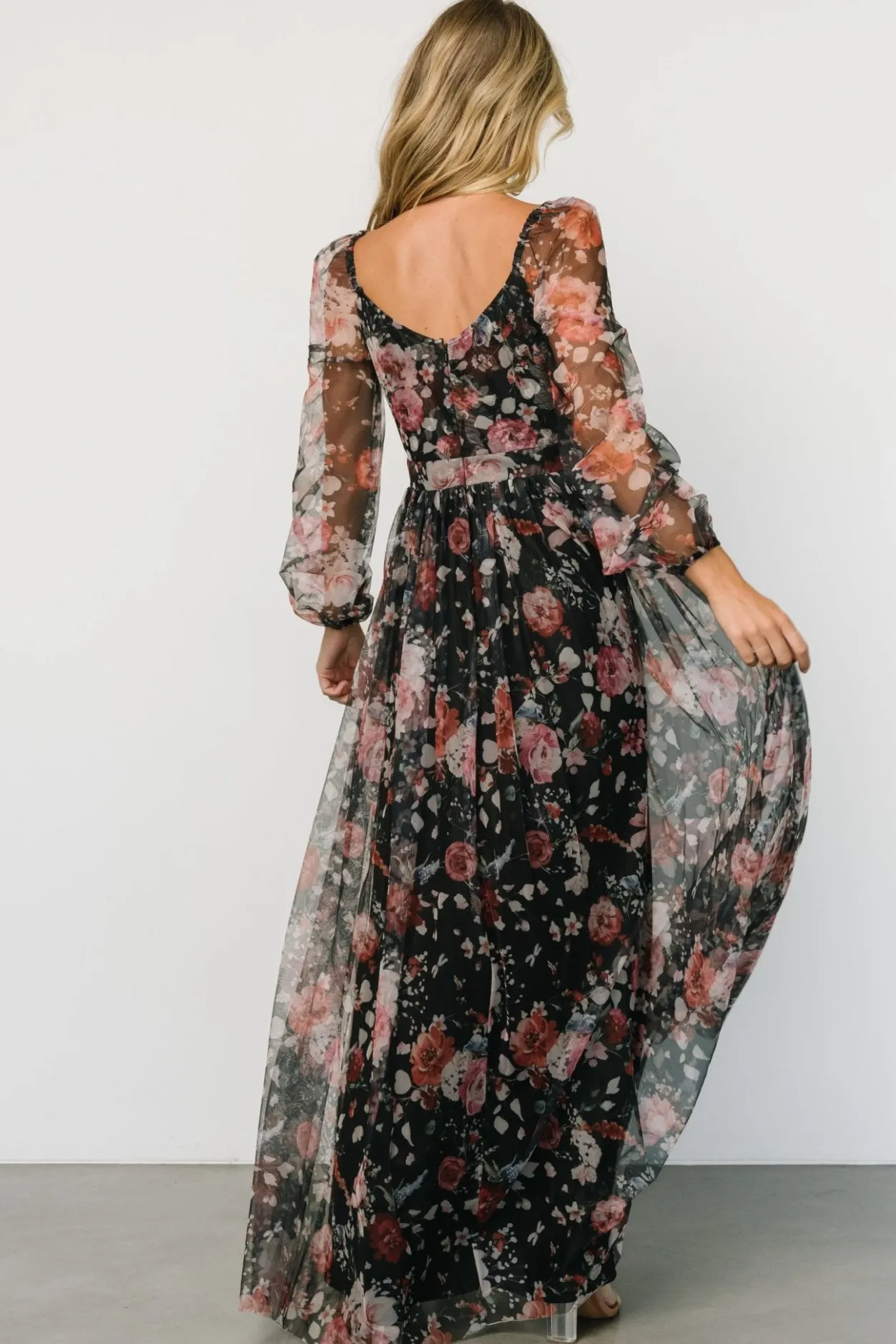 Clearance Baltic Born Desiree Tulle Maxi Dress | Black + Berry Black+Berry