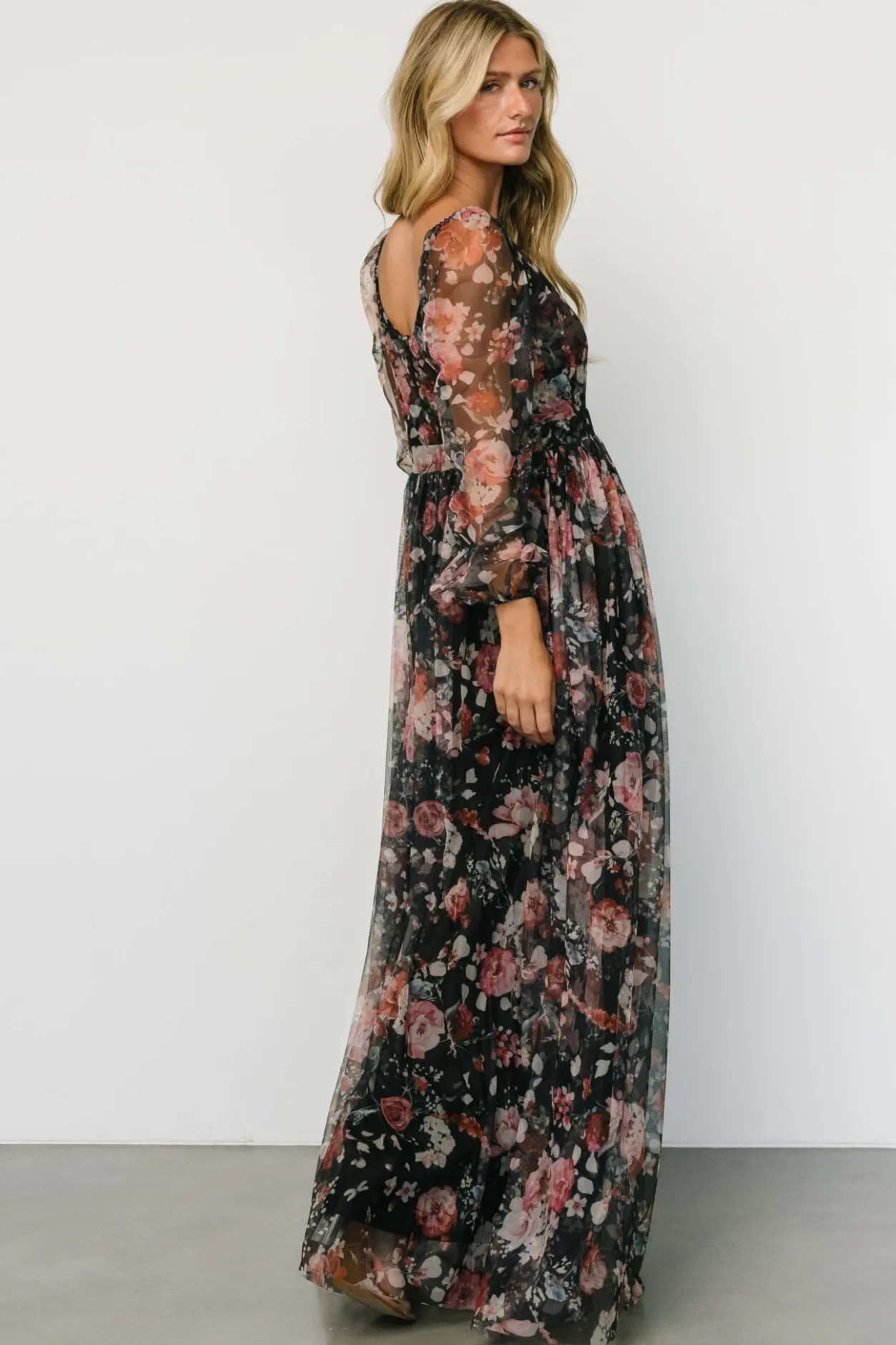 Clearance Baltic Born Desiree Tulle Maxi Dress | Black + Berry Black+Berry