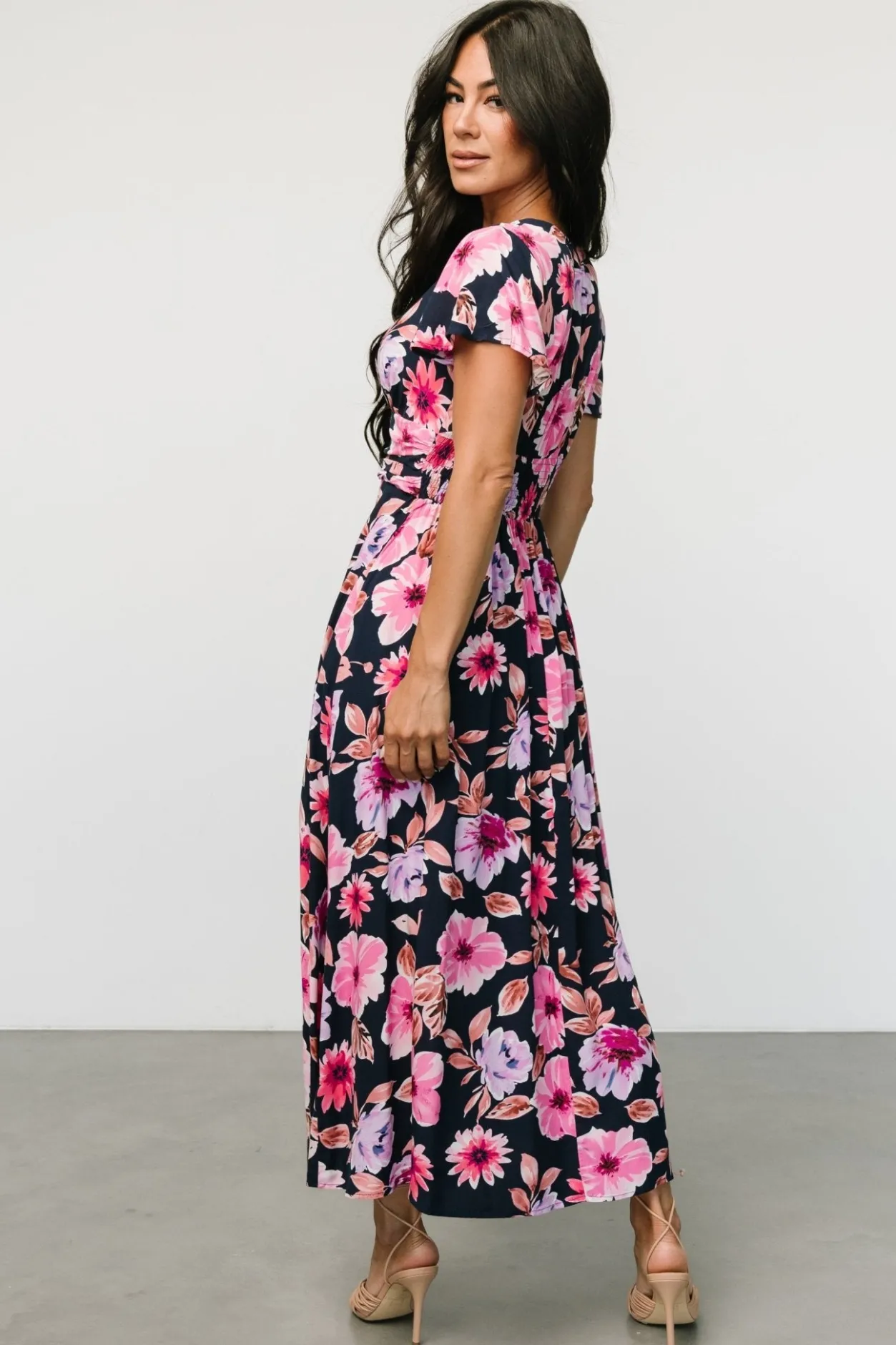 Clearance Baltic Born Destin Maxi Dress | Navy + Pink Navy+Pink