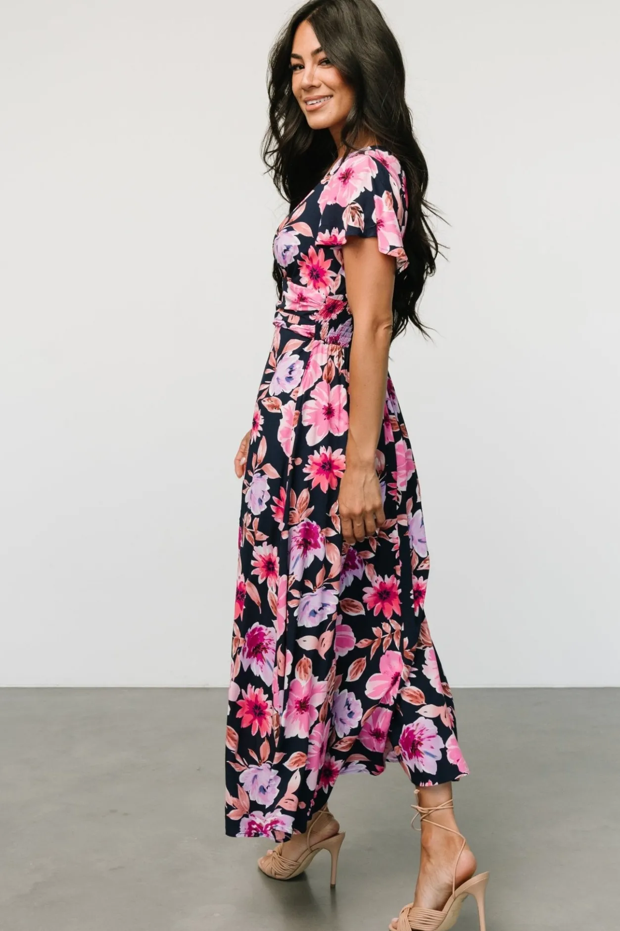 Clearance Baltic Born Destin Maxi Dress | Navy + Pink Navy+Pink