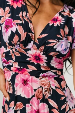 Clearance Baltic Born Destin Maxi Dress | Navy + Pink Navy+Pink