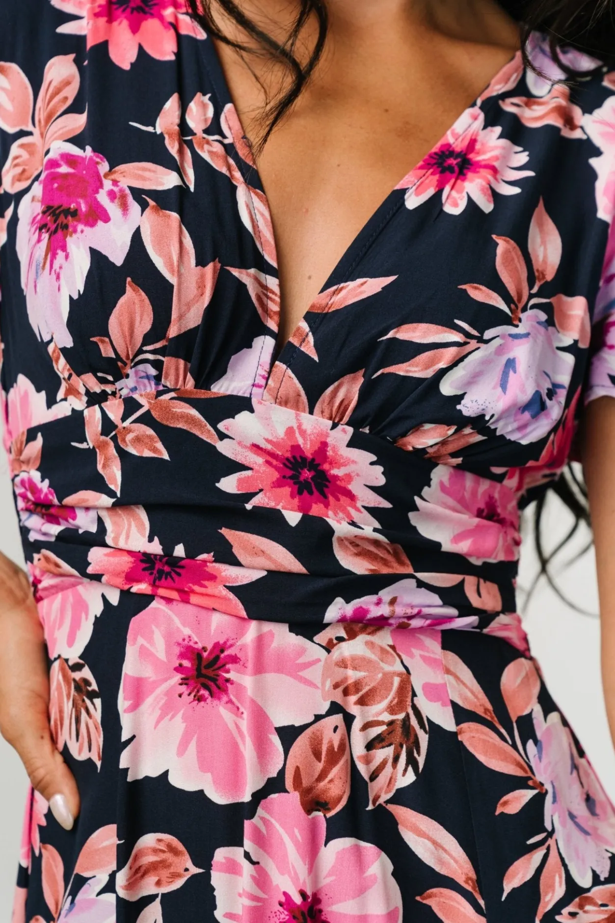 Clearance Baltic Born Destin Maxi Dress | Navy + Pink Navy+Pink