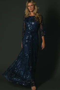 Sale Baltic Born Destiny Sequin Maxi Dress | Navy