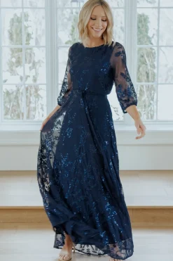 Sale Baltic Born Destiny Sequin Maxi Dress | Navy