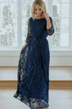 Sale Baltic Born Destiny Sequin Maxi Dress | Navy