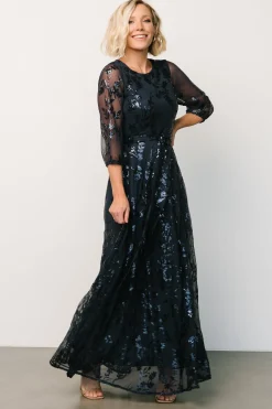 Sale Baltic Born Destiny Sequin Maxi Dress | Navy