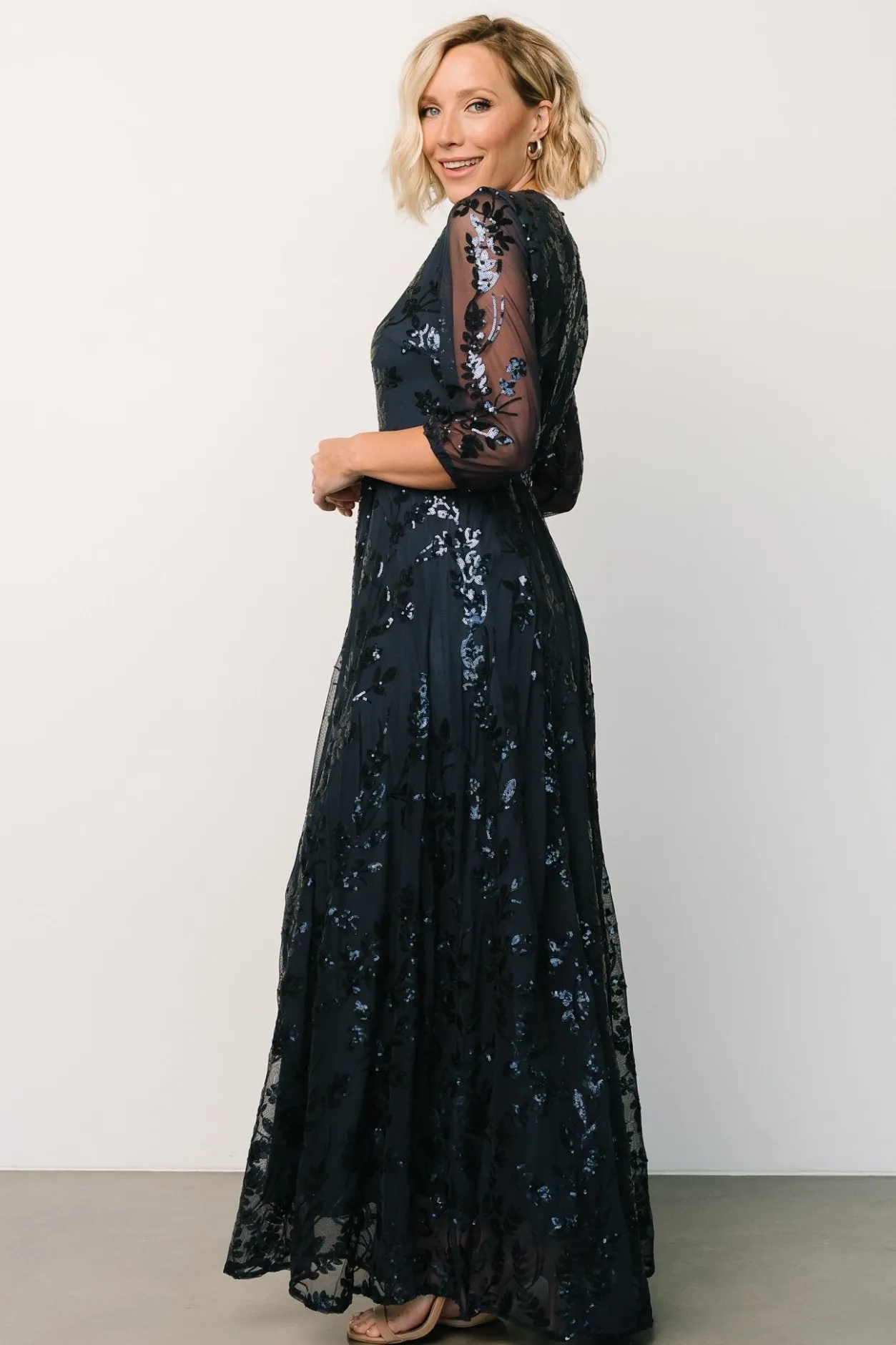 Sale Baltic Born Destiny Sequin Maxi Dress | Navy