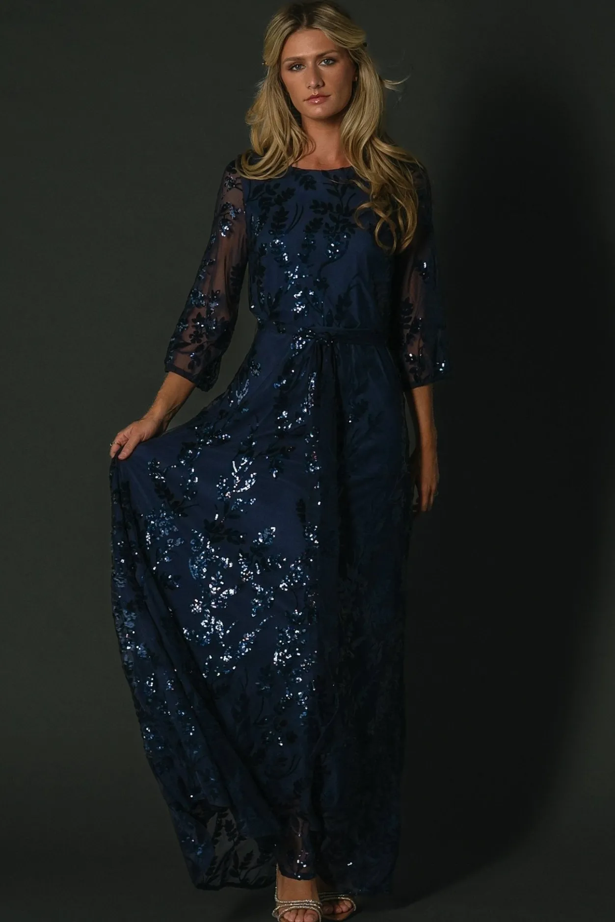 Sale Baltic Born Destiny Sequin Maxi Dress | Navy