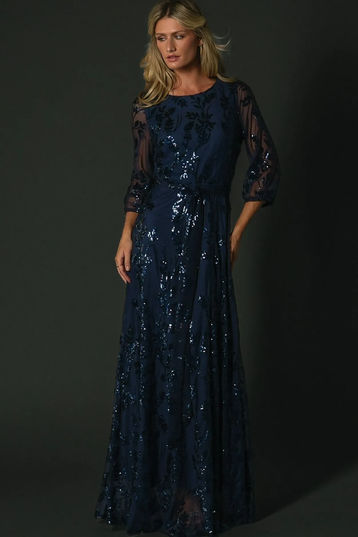 Sale Baltic Born Destiny Sequin Maxi Dress | Navy