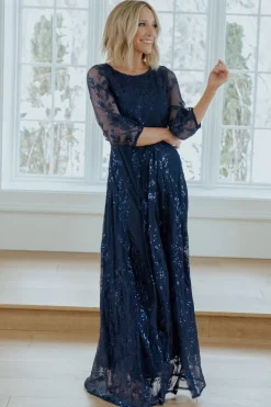 Sale Baltic Born Destiny Sequin Maxi Dress | Navy