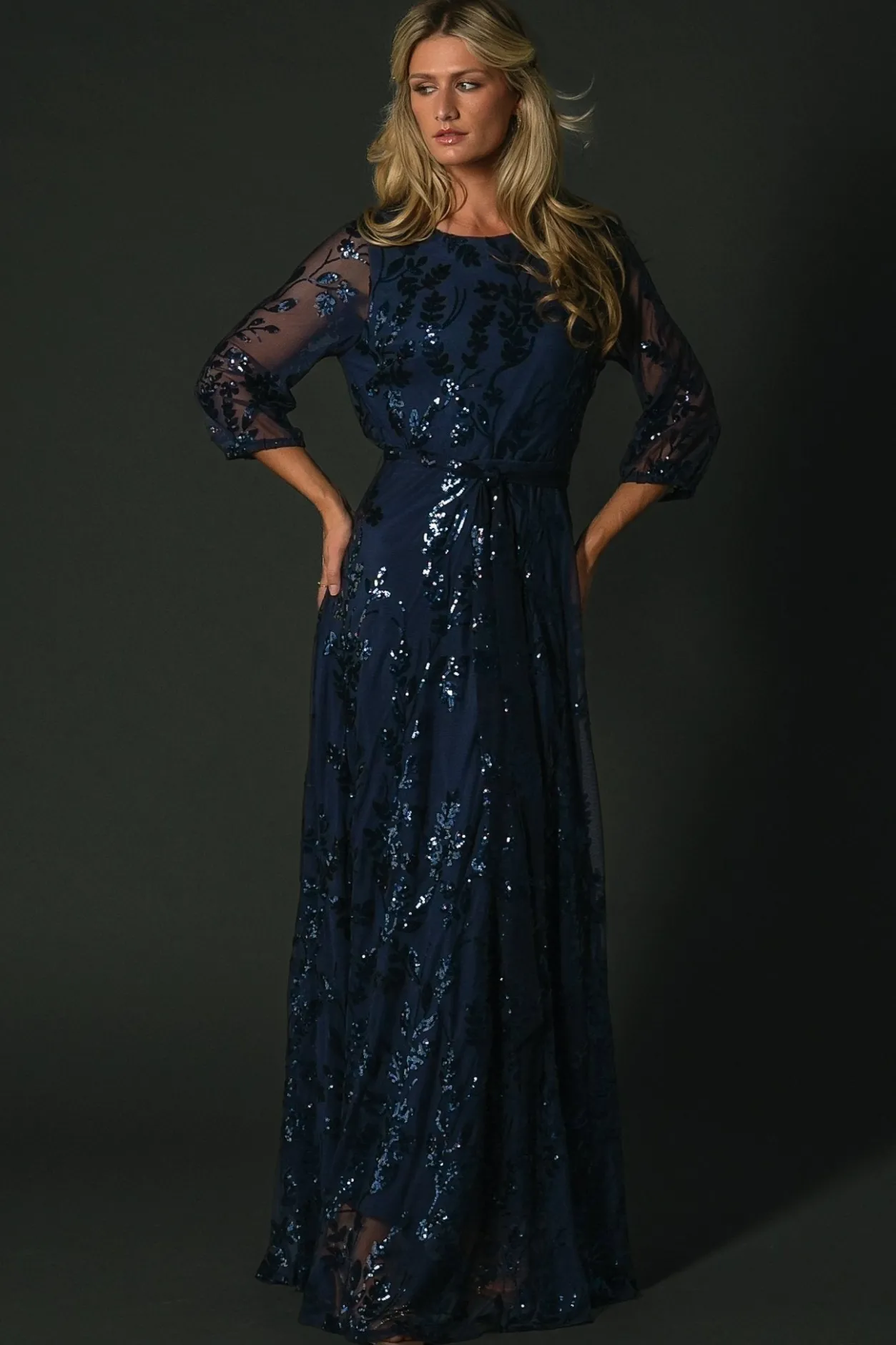 Sale Baltic Born Destiny Sequin Maxi Dress | Navy