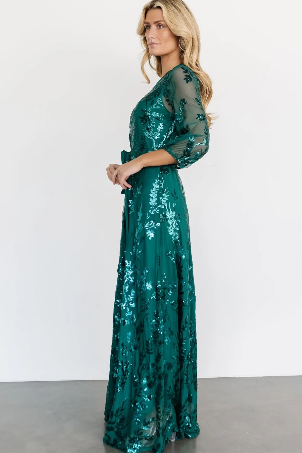Online Baltic Born Destiny Sequin Maxi Dress | Emerald