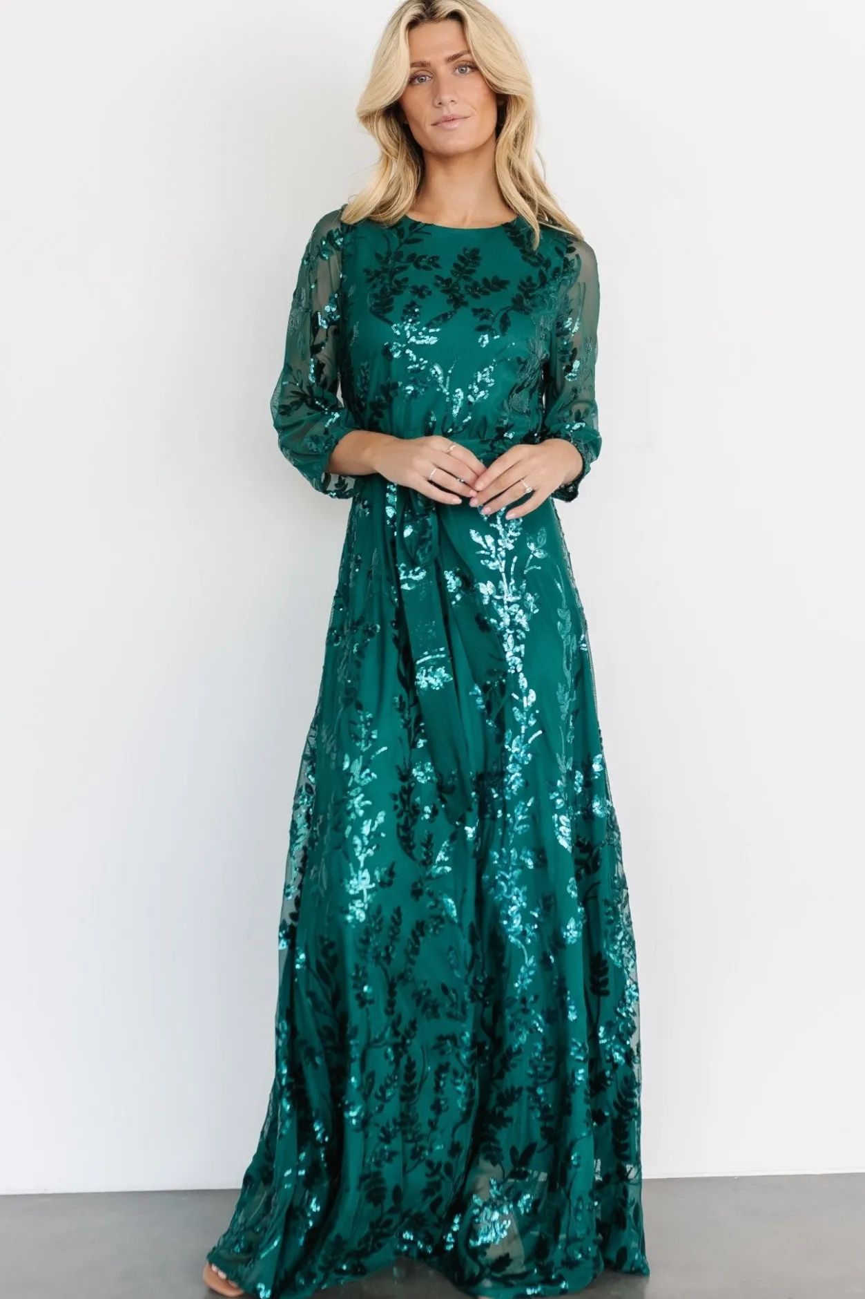 Online Baltic Born Destiny Sequin Maxi Dress | Emerald