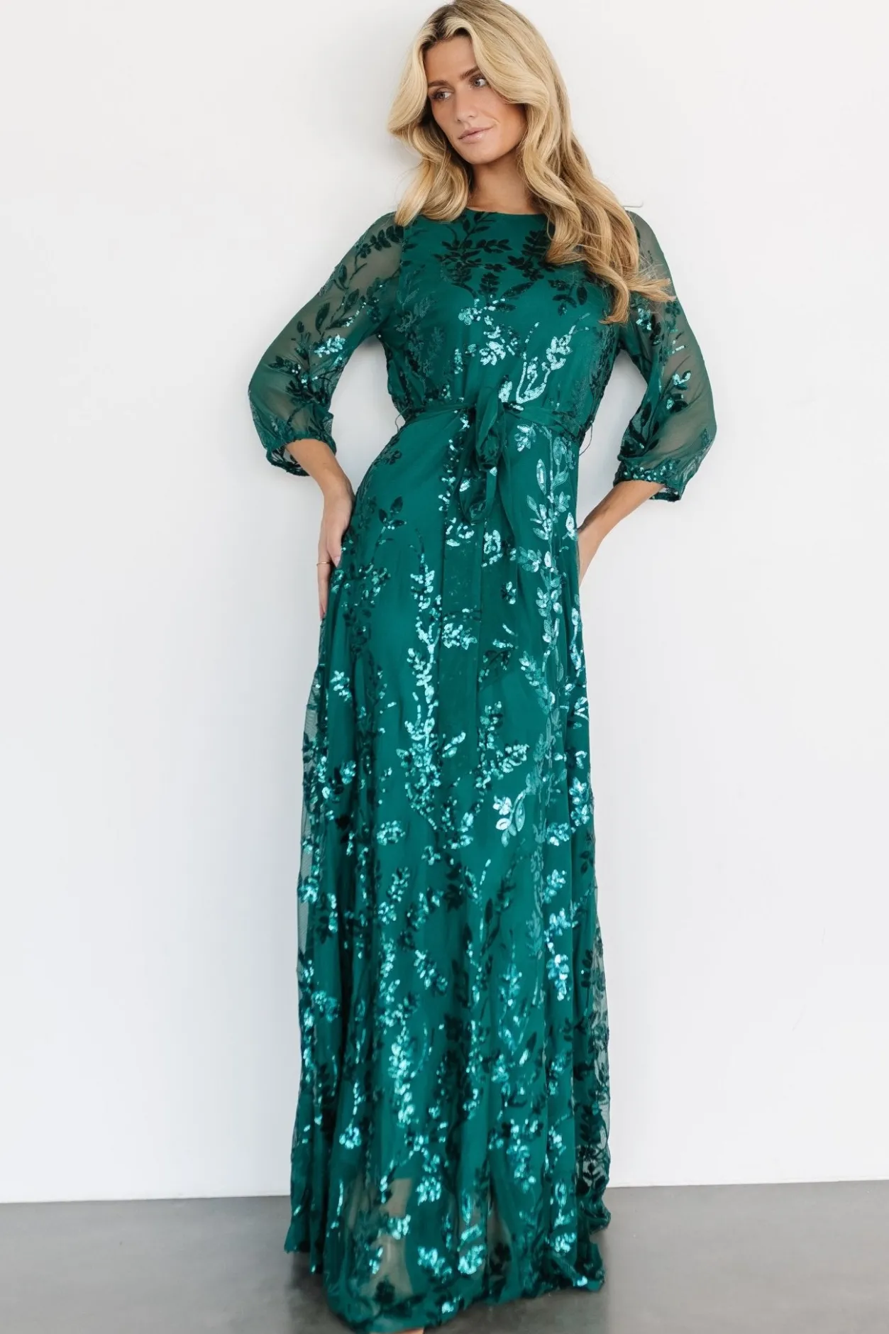 Online Baltic Born Destiny Sequin Maxi Dress | Emerald