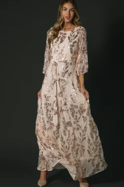 Clearance Baltic Born Destiny Sequin Maxi Dress | Rose Gold RoseGold