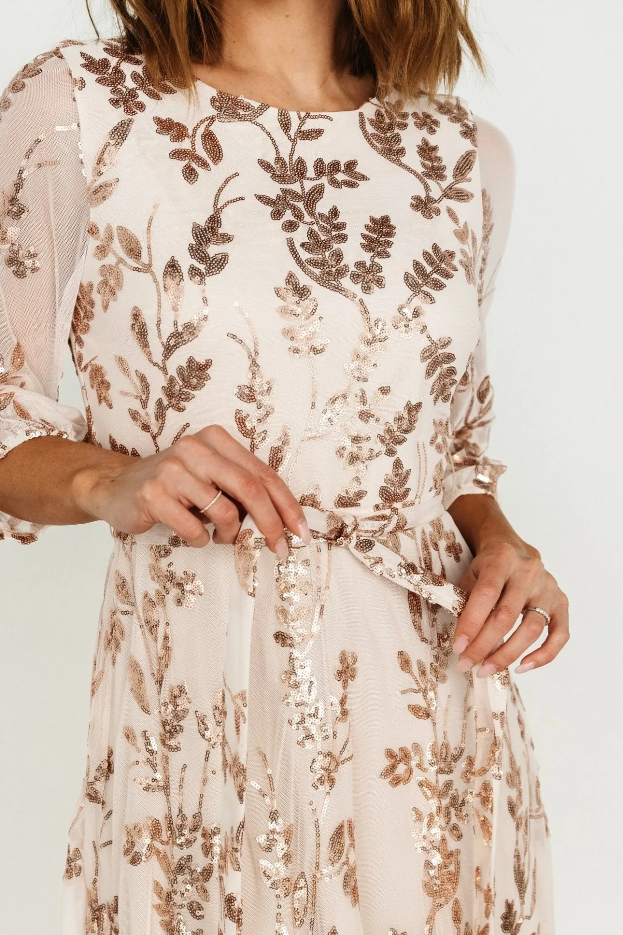 Clearance Baltic Born Destiny Sequin Maxi Dress | Rose Gold RoseGold