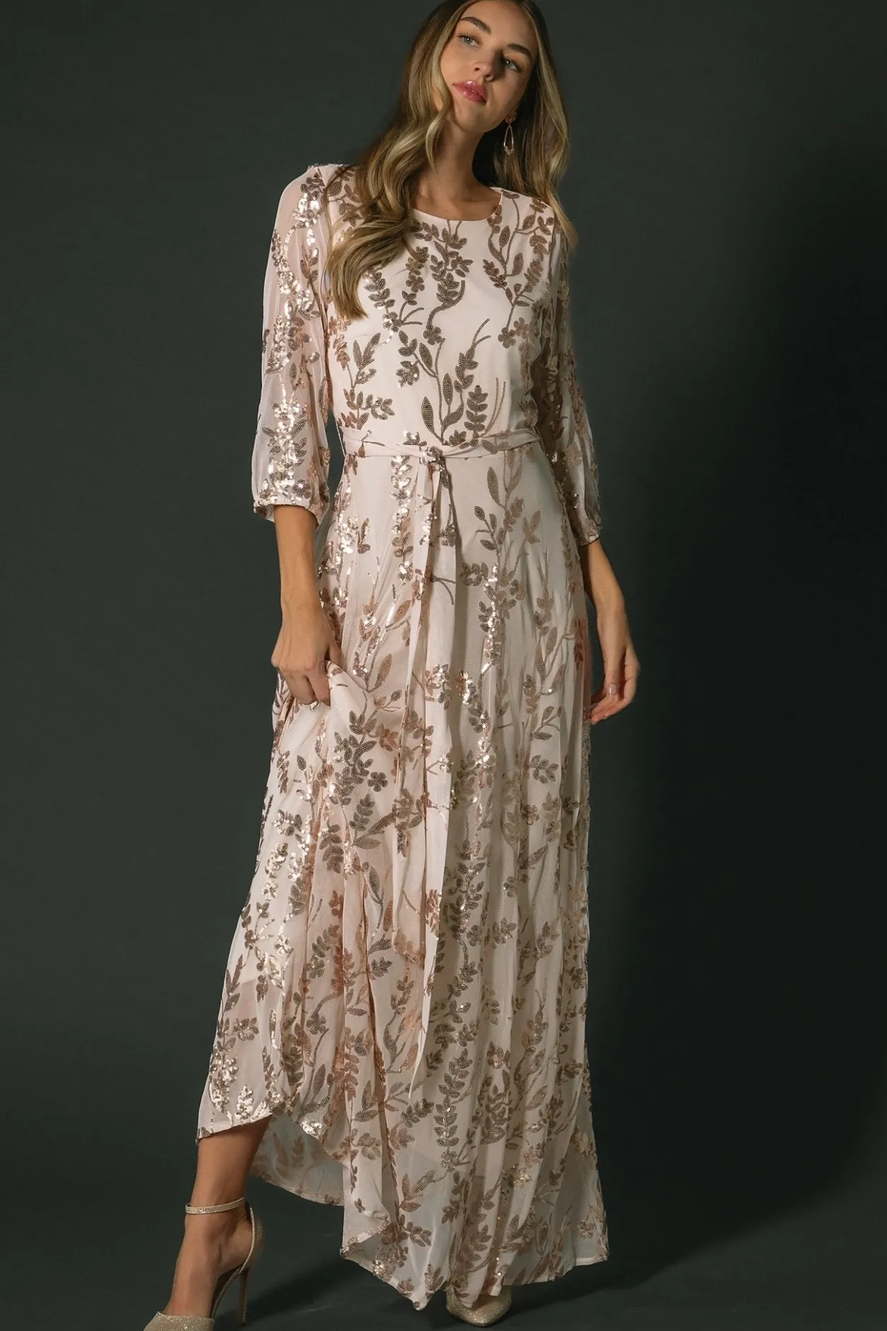 Clearance Baltic Born Destiny Sequin Maxi Dress | Rose Gold RoseGold