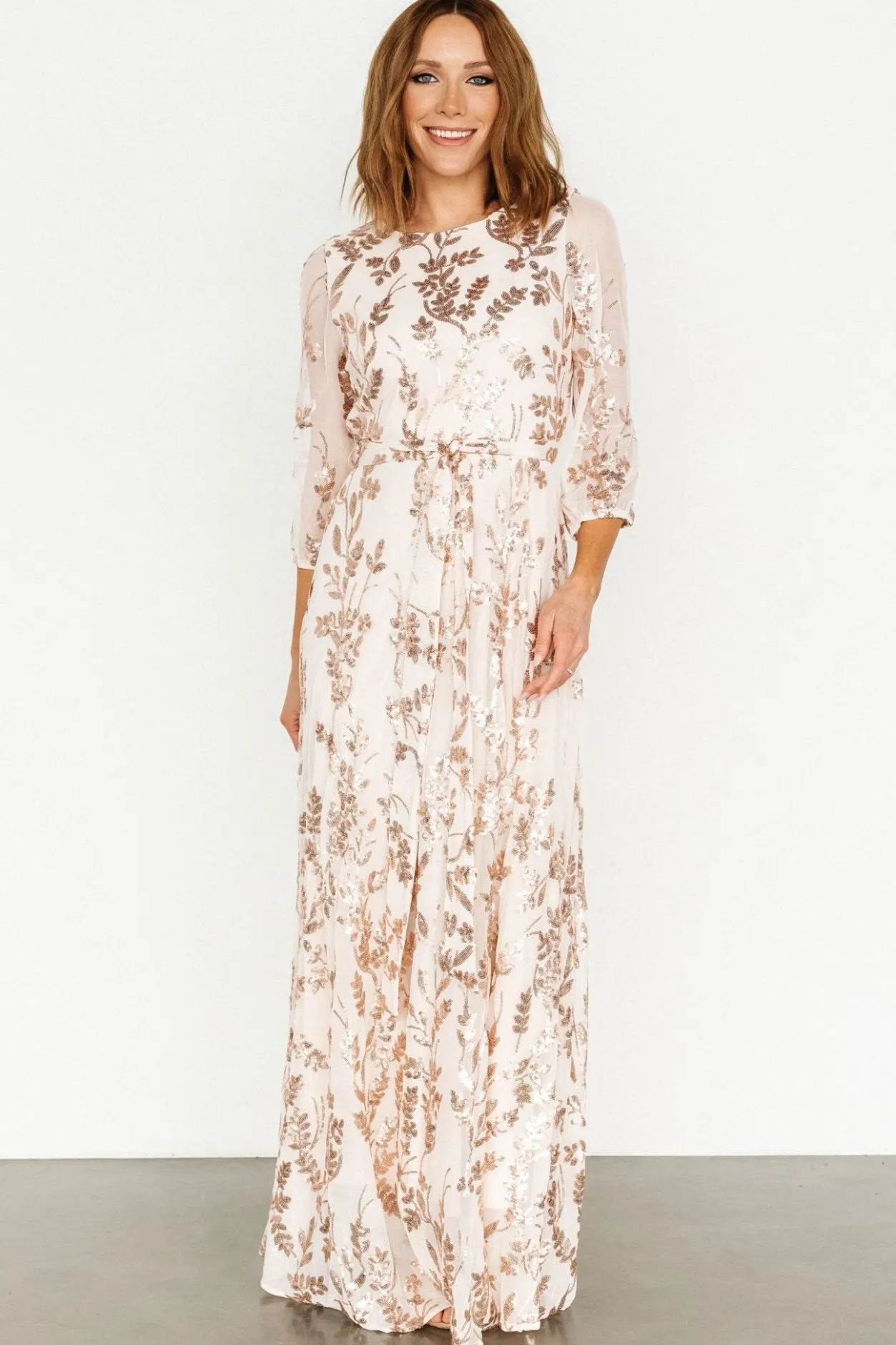 Clearance Baltic Born Destiny Sequin Maxi Dress | Rose Gold RoseGold