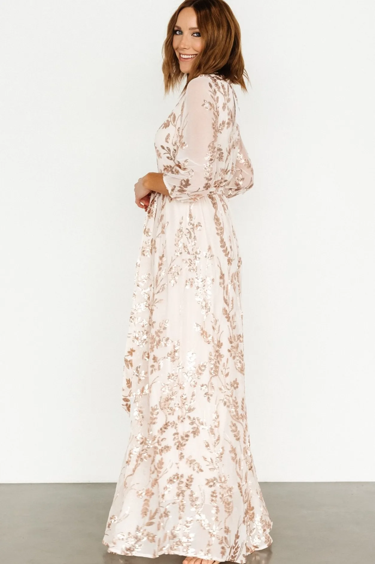 Clearance Baltic Born Destiny Sequin Maxi Dress | Rose Gold RoseGold