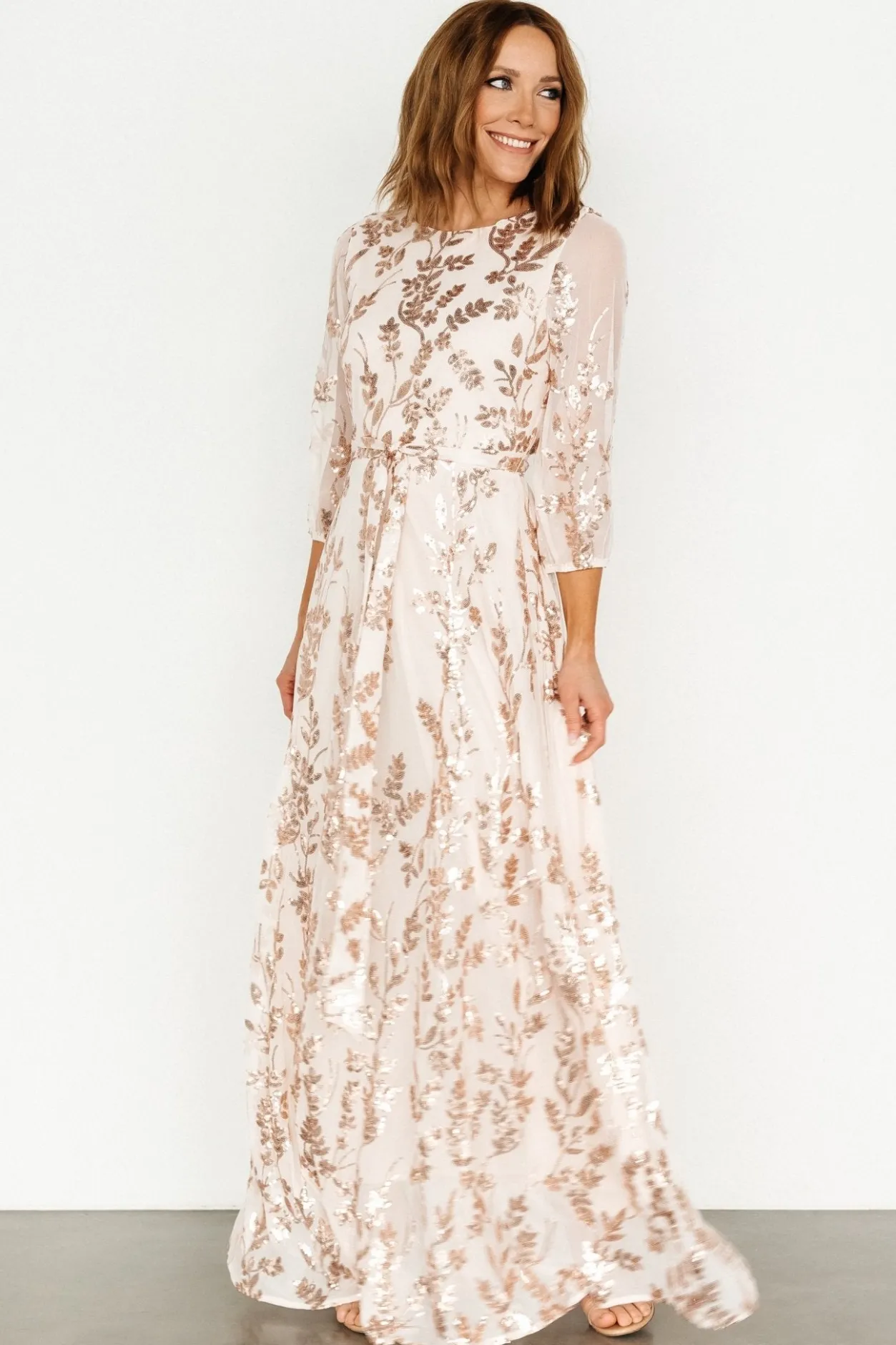 Clearance Baltic Born Destiny Sequin Maxi Dress | Rose Gold RoseGold