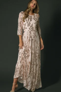 Clearance Baltic Born Destiny Sequin Maxi Dress | Rose Gold RoseGold