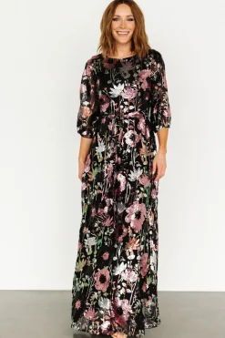 Sale Baltic Born Destiny Sequin Maxi Dress | Black Multi BlackMulti