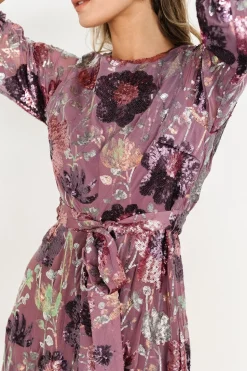 Discount Baltic Born Destiny Sequin Maxi Dress | Lilac Floral LilacFloral