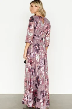Discount Baltic Born Destiny Sequin Maxi Dress | Lilac Floral LilacFloral