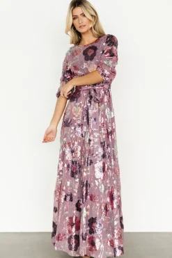 Discount Baltic Born Destiny Sequin Maxi Dress | Lilac Floral LilacFloral