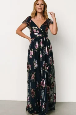 Hot Baltic Born Devany Maxi Dress | Navy Multi NavyMulti