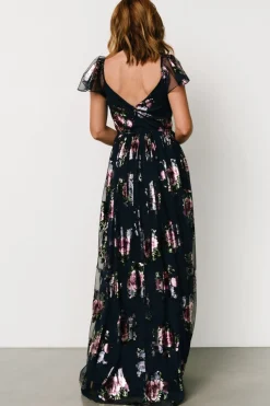 Hot Baltic Born Devany Maxi Dress | Navy Multi NavyMulti