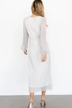 Best Baltic Born Devlyn Pleated Dress | Silver Shimmer SilverShimmer
