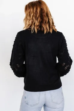 New Baltic Born Devri Pointelle Sweater | Black