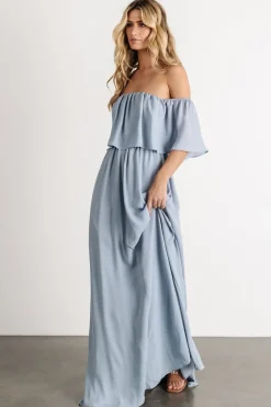 Best Baltic Born Diana Off Shoulder Maxi Dress | Light Blue LightBlue