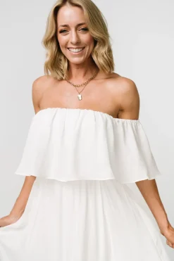 Sale Baltic Born Diana Off Shoulder Maxi Dress | Off White OffWhite