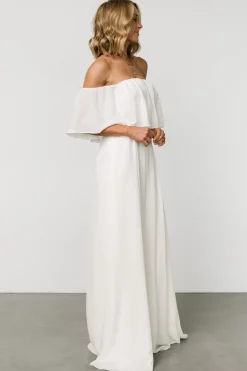 Sale Baltic Born Diana Off Shoulder Maxi Dress | Off White OffWhite