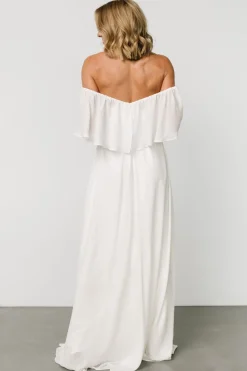 Sale Baltic Born Diana Off Shoulder Maxi Dress | Off White OffWhite