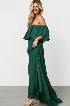 Discount Baltic Born Diana Off Shoulder Maxi Dress | Emerald