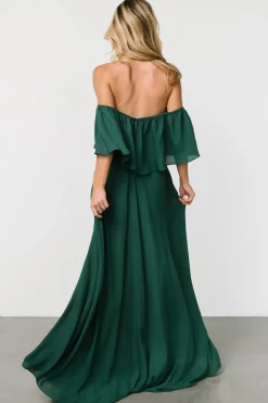 Discount Baltic Born Diana Off Shoulder Maxi Dress | Emerald
