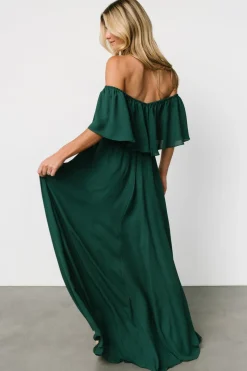 Discount Baltic Born Diana Off Shoulder Maxi Dress | Emerald