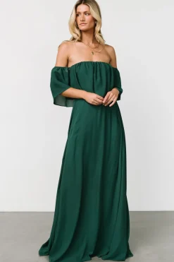 Discount Baltic Born Diana Off Shoulder Maxi Dress | Emerald