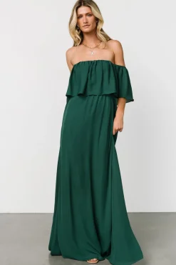 Discount Baltic Born Diana Off Shoulder Maxi Dress | Emerald