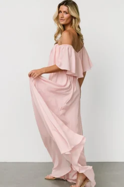 Best Baltic Born Diana Off Shoulder Maxi Dress | Blush