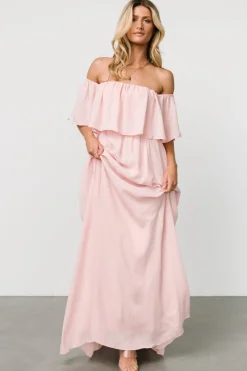 Best Baltic Born Diana Off Shoulder Maxi Dress | Blush